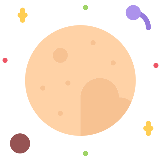 pluto Coloring Flat icoon