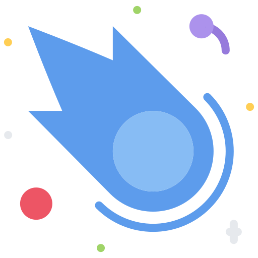 혜성 Coloring Flat icon