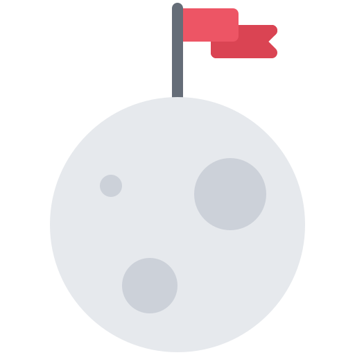 Moon Coloring Flat icon