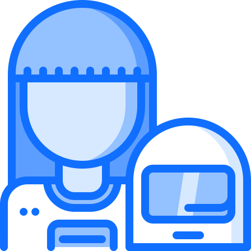 cosmonaute Coloring Blue Icône
