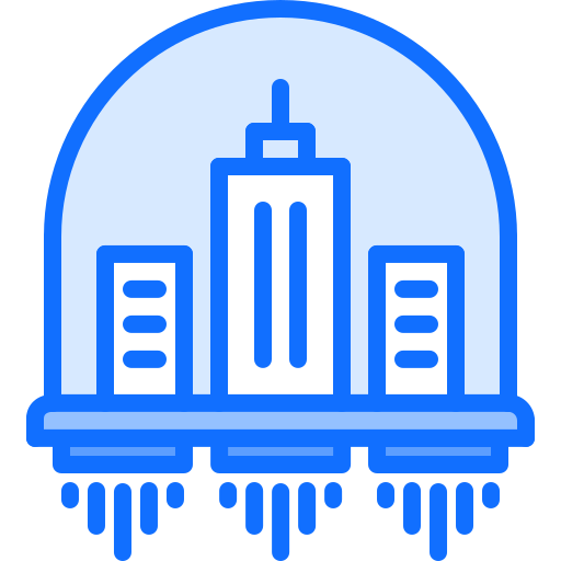 City Coloring Blue icon