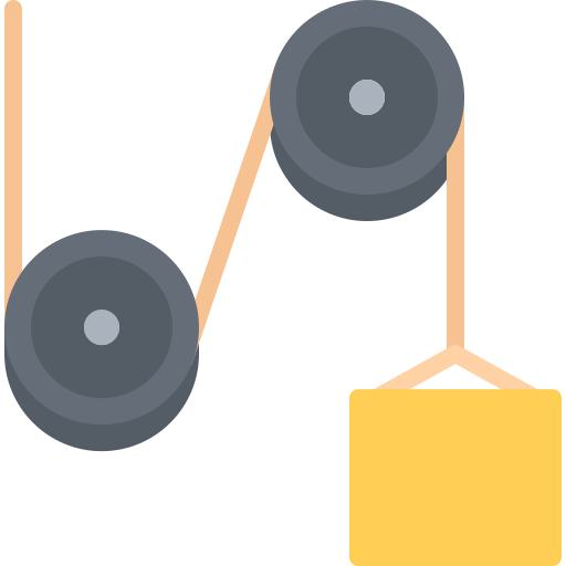 Pulley Coloring Flat icon