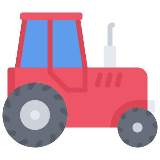 tracteur Coloring Flat Icône