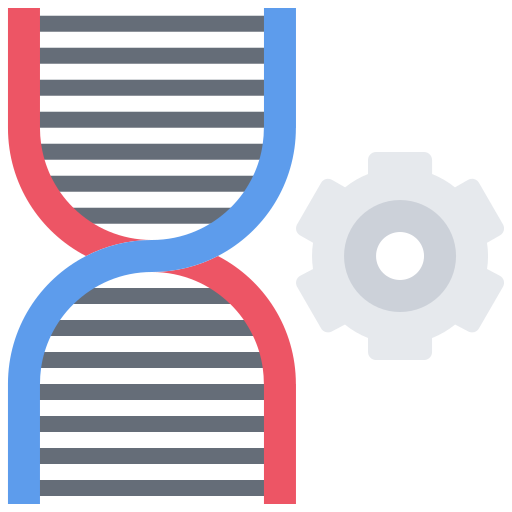 dna Coloring Flat icon