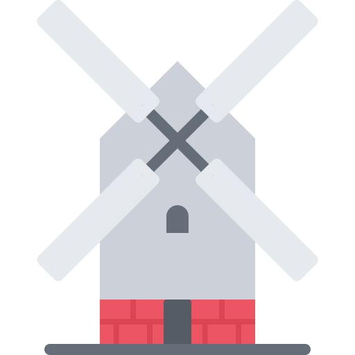 Mill Coloring Flat icon