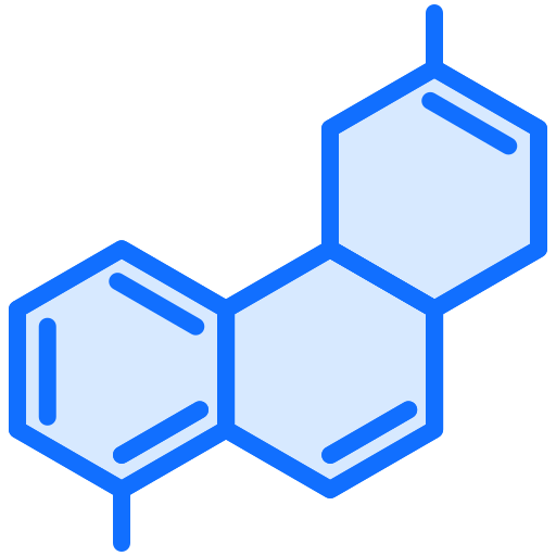 chemish element Coloring Blue icoon