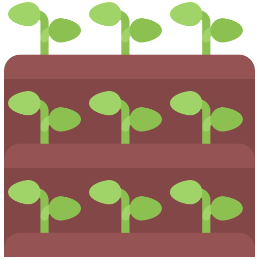 Sprout Coloring Flat icon
