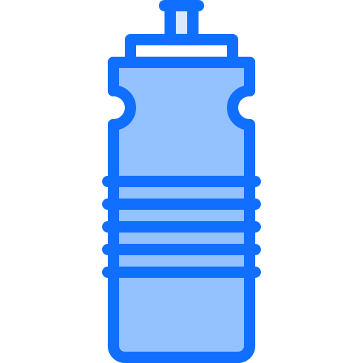 Water bottle Coloring Blue icon
