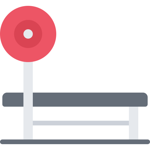 Bench press Coloring Flat icon