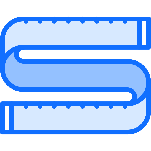 Tape measure Coloring Blue icon