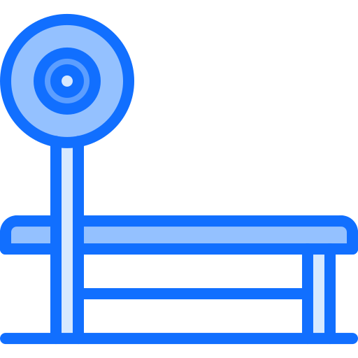 Bench press Coloring Blue icon