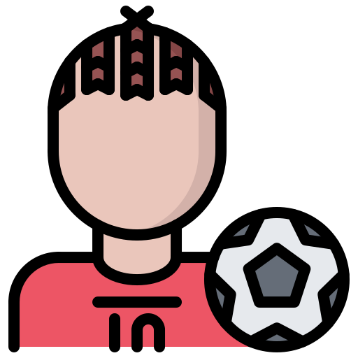 Soccer player Coloring Color icon