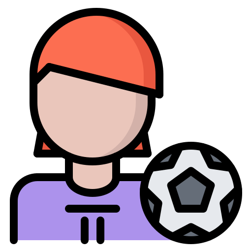 voetbalspeler Coloring Color icoon
