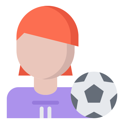 jugador de fútbol Coloring Flat icono