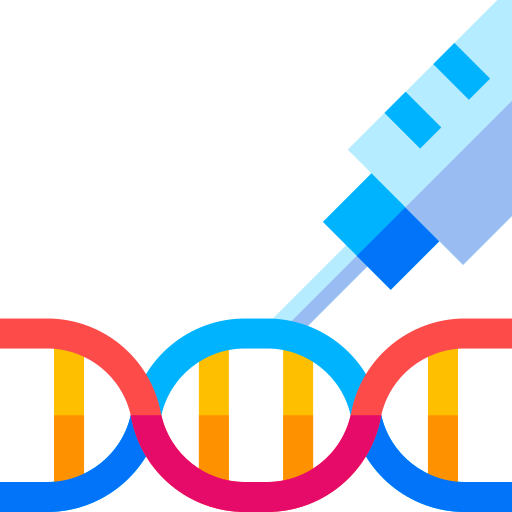 Структура ДНК Basic Straight Flat иконка