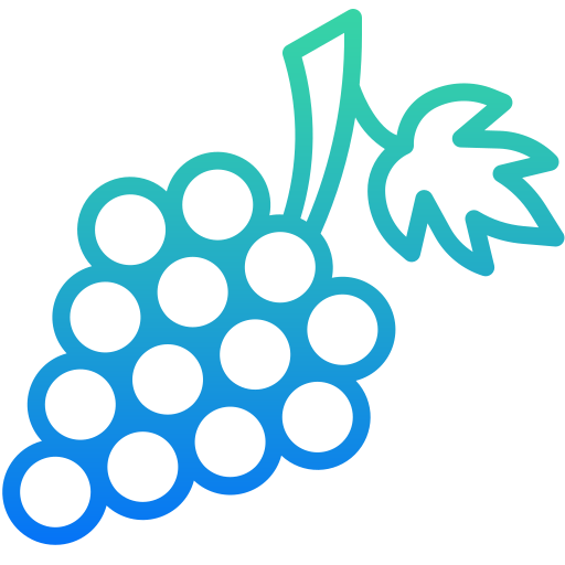 Grapes Winnievizence Outline gradient icon