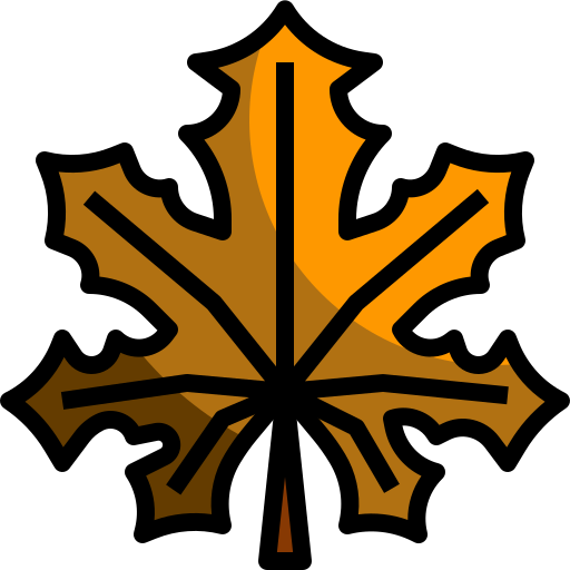 liść klonu Winnievizence Lineal color ikona