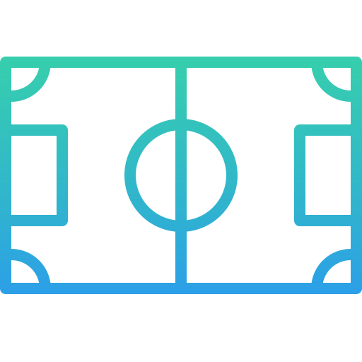 Soccer field Winnievizence Outline gradient icon