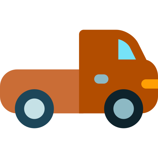 camion pick-up Basic Rounded Flat icona