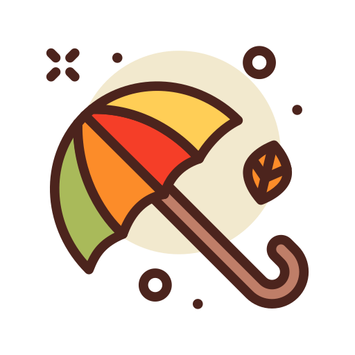 Umbrella Darius Dan Lineal Color icon