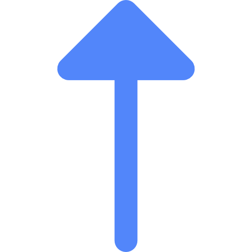 Up arrow Basic Rounded Flat icon