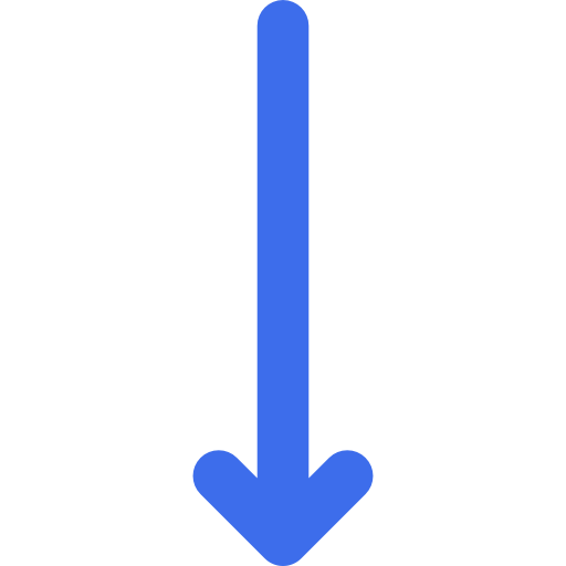freccia in giù Basic Rounded Flat icona