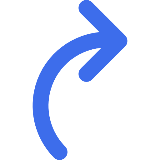 flecha curva Basic Rounded Flat icono