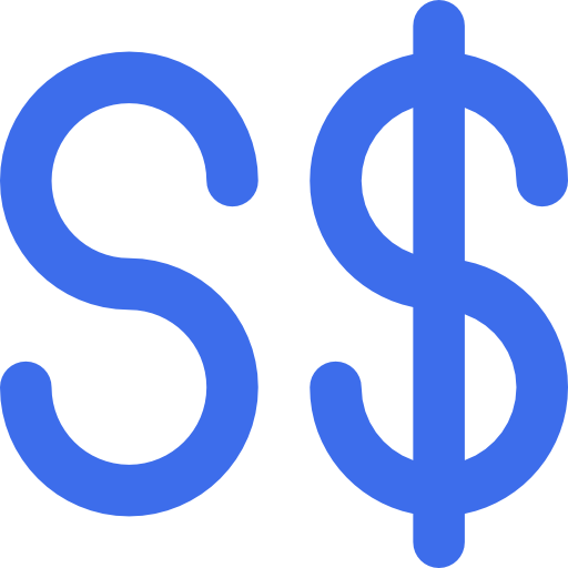 singapur-dollar Basic Rounded Flat icon