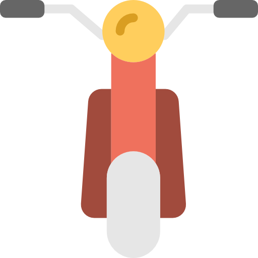 Motorbike Basic Miscellany Flat icon