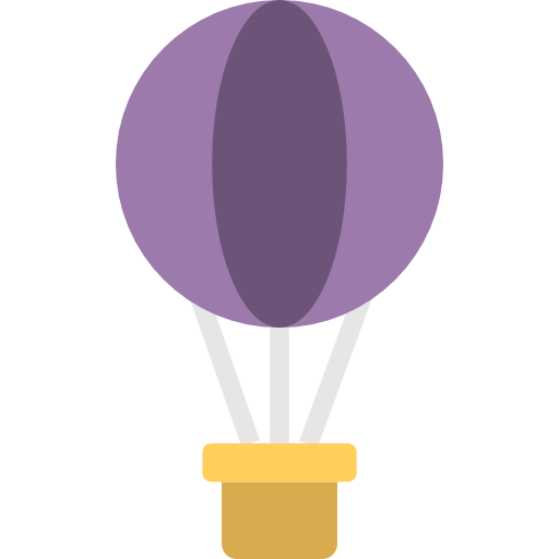 montgolfière Basic Miscellany Flat Icône