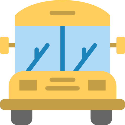 autobús escolar Basic Miscellany Flat icono