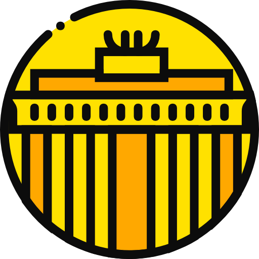 puerta de brandenburgo Basic Miscellany Yellow icono