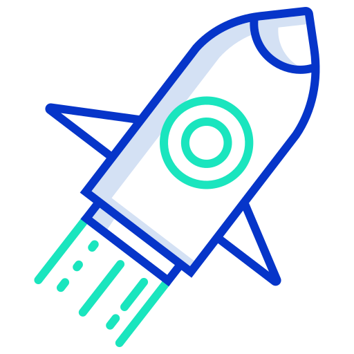 Rocket Icongeek26 Outline Colour icon