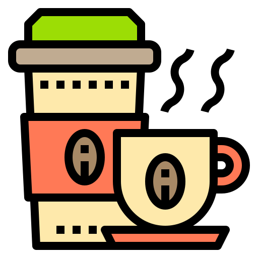 taza de café Catkuro Lineal Color icono