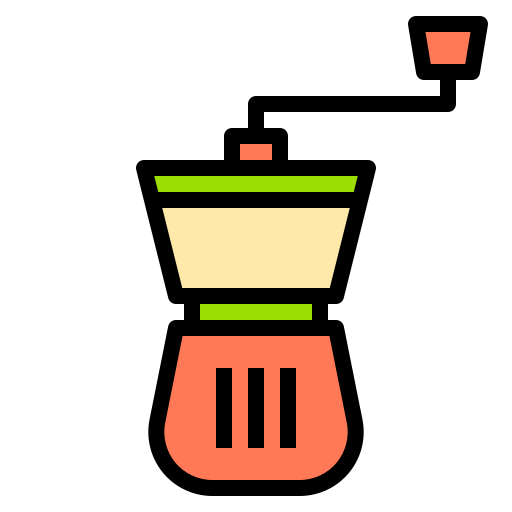 molinillo de cafe Catkuro Lineal Color icono