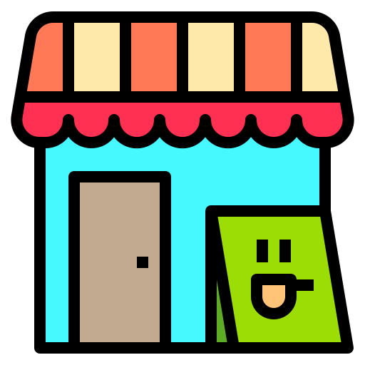 Coffee shop Catkuro Lineal Color icon