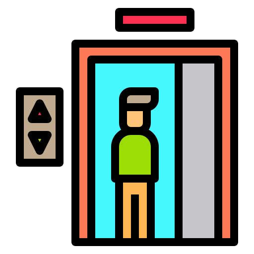 엘리베이터 Catkuro Lineal Color icon