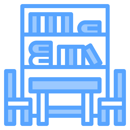 図書館 Catkuro Blue icon