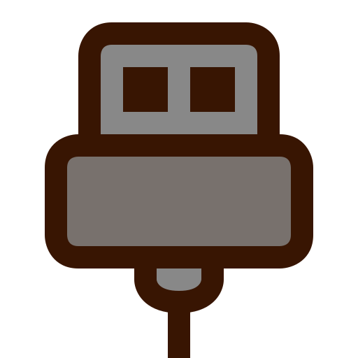 usb 포트 Generic Outline Color icon