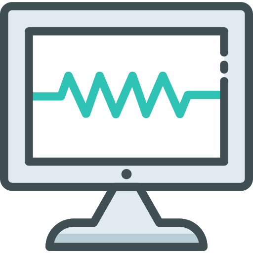 electrocardiograma SBTS2018 Lineal Color icono