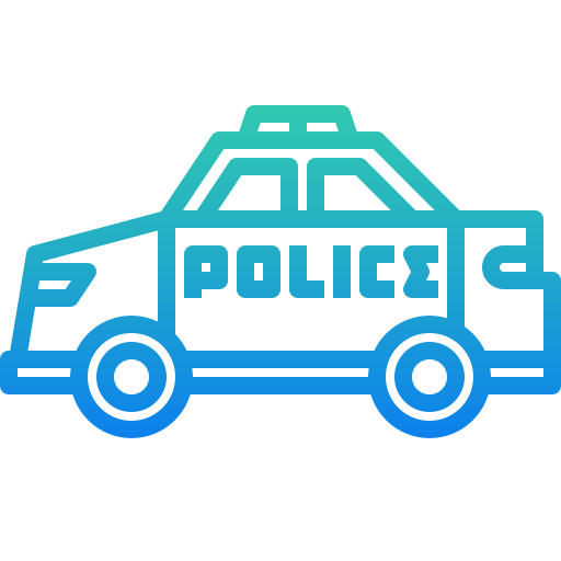 警察車両 Winnievizence Outline gradient icon