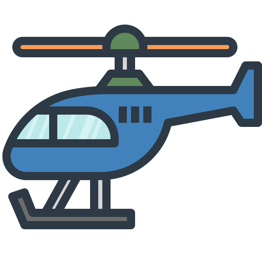 헬리콥터 Winnievizence Lineal color icon