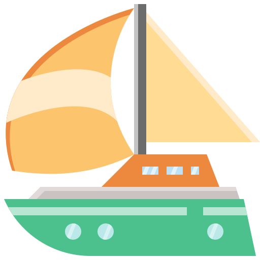 Sailboat Winnievizence Flat icon