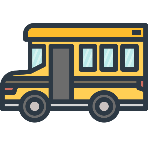 School bus Winnievizence Lineal color icon