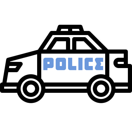 coche de policía Winnievizence Blue icono