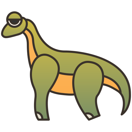 dinozaur Amethys Design Lineal Color ikona