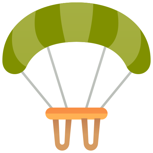 Parachute Amethys Design Flat icon
