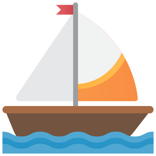barca a vela Amethys Design Flat icona