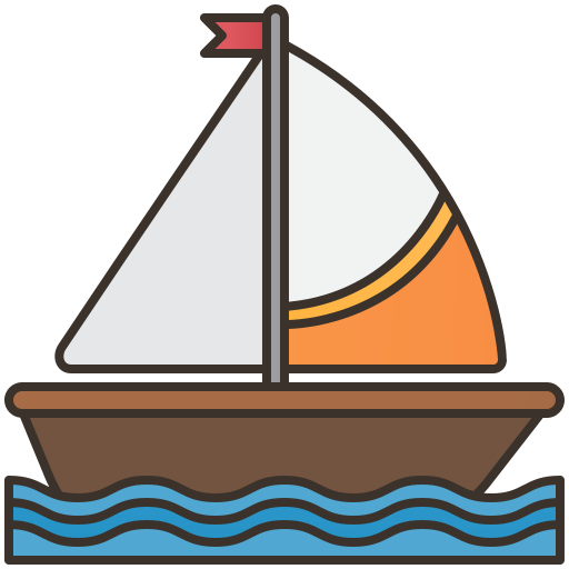 Sailing boat Amethys Design Lineal Color icon