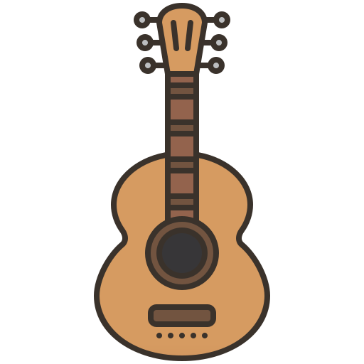 Guitar Amethys Design Lineal Color icon